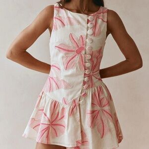 Sabo Skirt Floral Button-Front Mini Dress